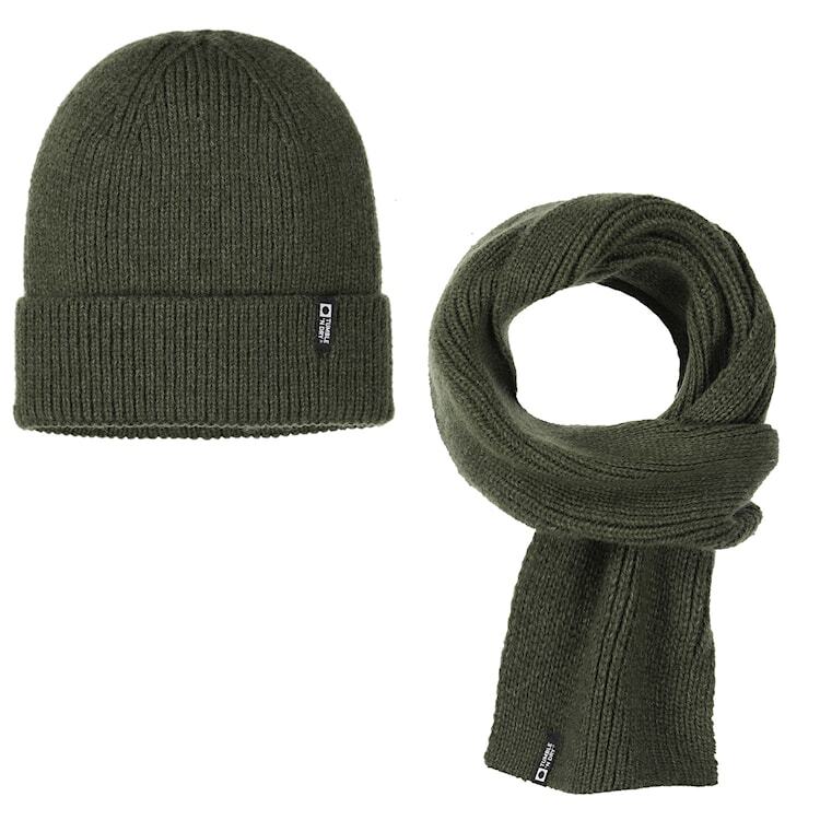 Tumble N'dry Beanie & Scarf Boys Forest night