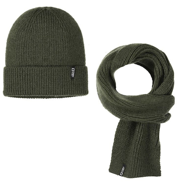 Tumble N'dry Beanie & Scarf Boys Forest night