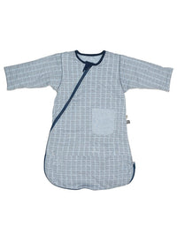 Snoozebaby sleepsuit longsleeve 3-9 winter tog 2.0 Hand stripe indigo on blue melange