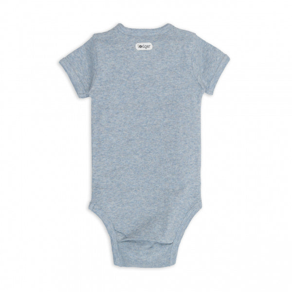 Lodger Romper SS Melange Blue fogg