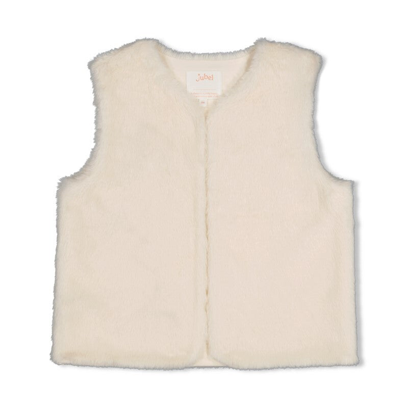 Jubel Fake fur gilet - Daily Princess Offwhite
