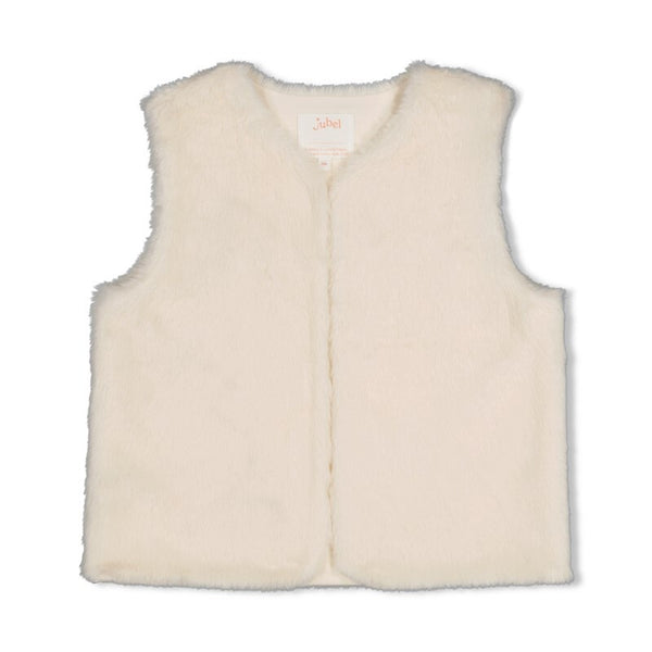 Jubel Fake fur gilet - Daily Princess Offwhite