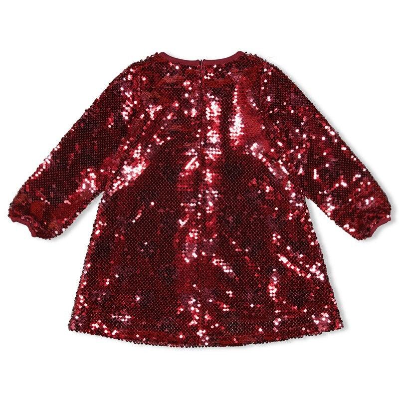 Jubel Pailetten jurk - Queen Of Hearts Bordeaux