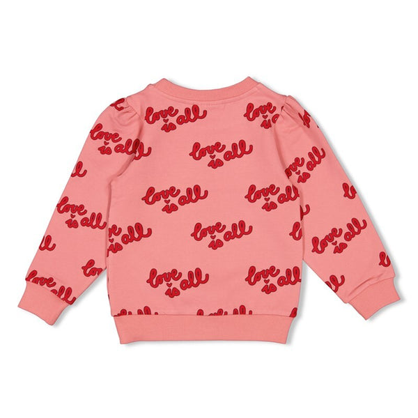 Jubel Sweater AOP - Queen Of Hearts L.roze