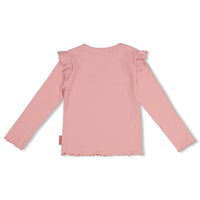 Jubel Longsleeve rib - Moon Flowers L.roze
