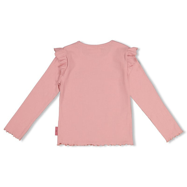 Jubel Longsleeve rib - Moon Flowers L.roze