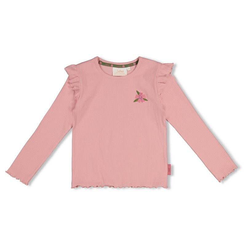 Jubel Longsleeve rib - Moon Flowers L.roze