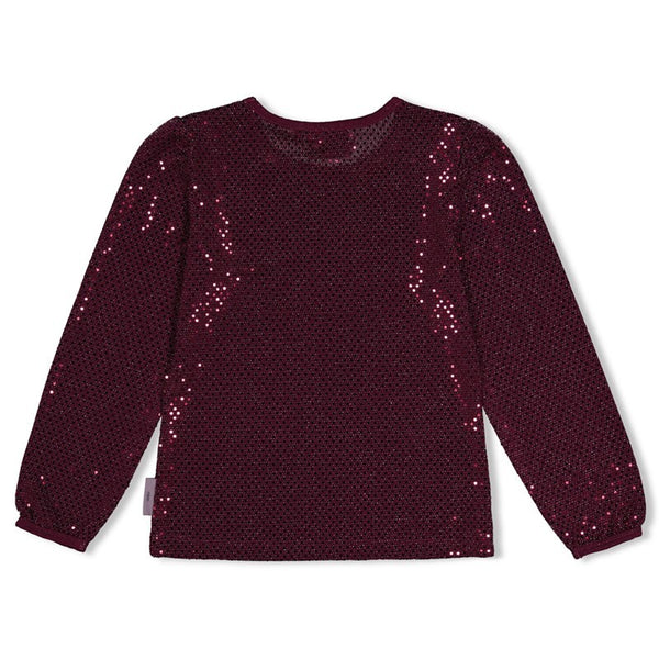 Jubel Longsleeve pailetten - Daily Princess Bordeaux