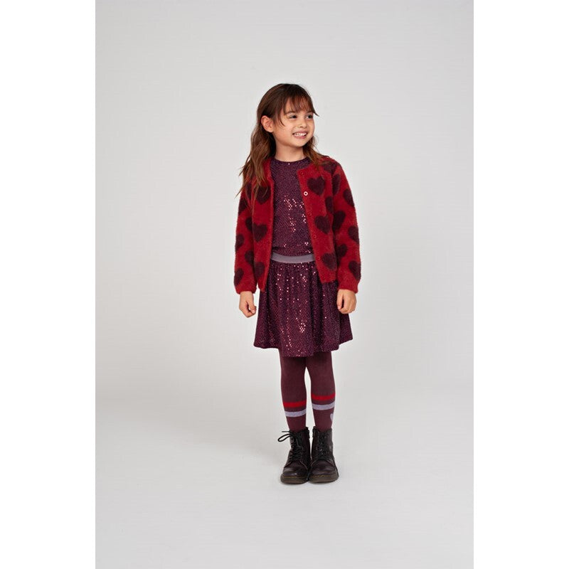Jubel Longsleeve pailetten - Daily Princess Bordeaux