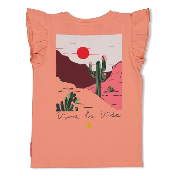 T-shirt met backprint - Salsa Sunset