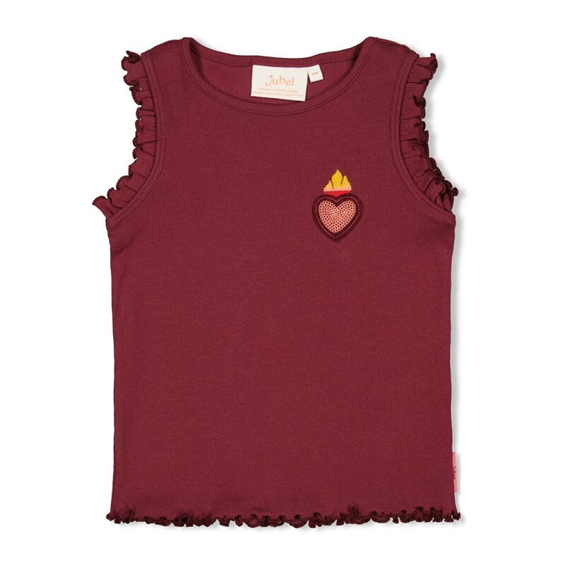Jubel Singlet rib - Salsa Sunset Bordeaux