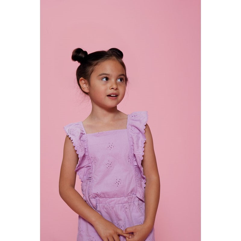 Jumpsuit kort broderie anglaise - Lazy Lagoon