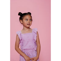 Jumpsuit kort broderie anglaise - Lazy Lagoon