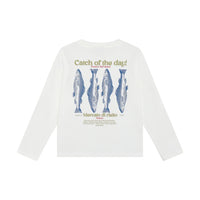 Daily7 T-shirt Longsleeve Backprint Egret