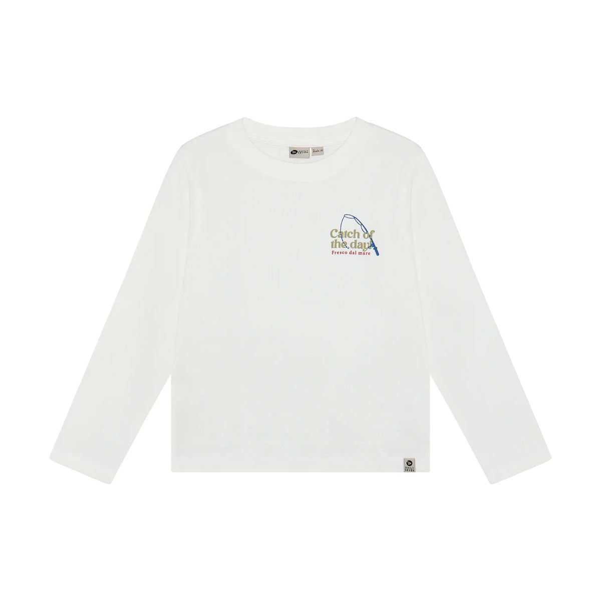 Daily7 T-shirt Longsleeve Backprint Egret