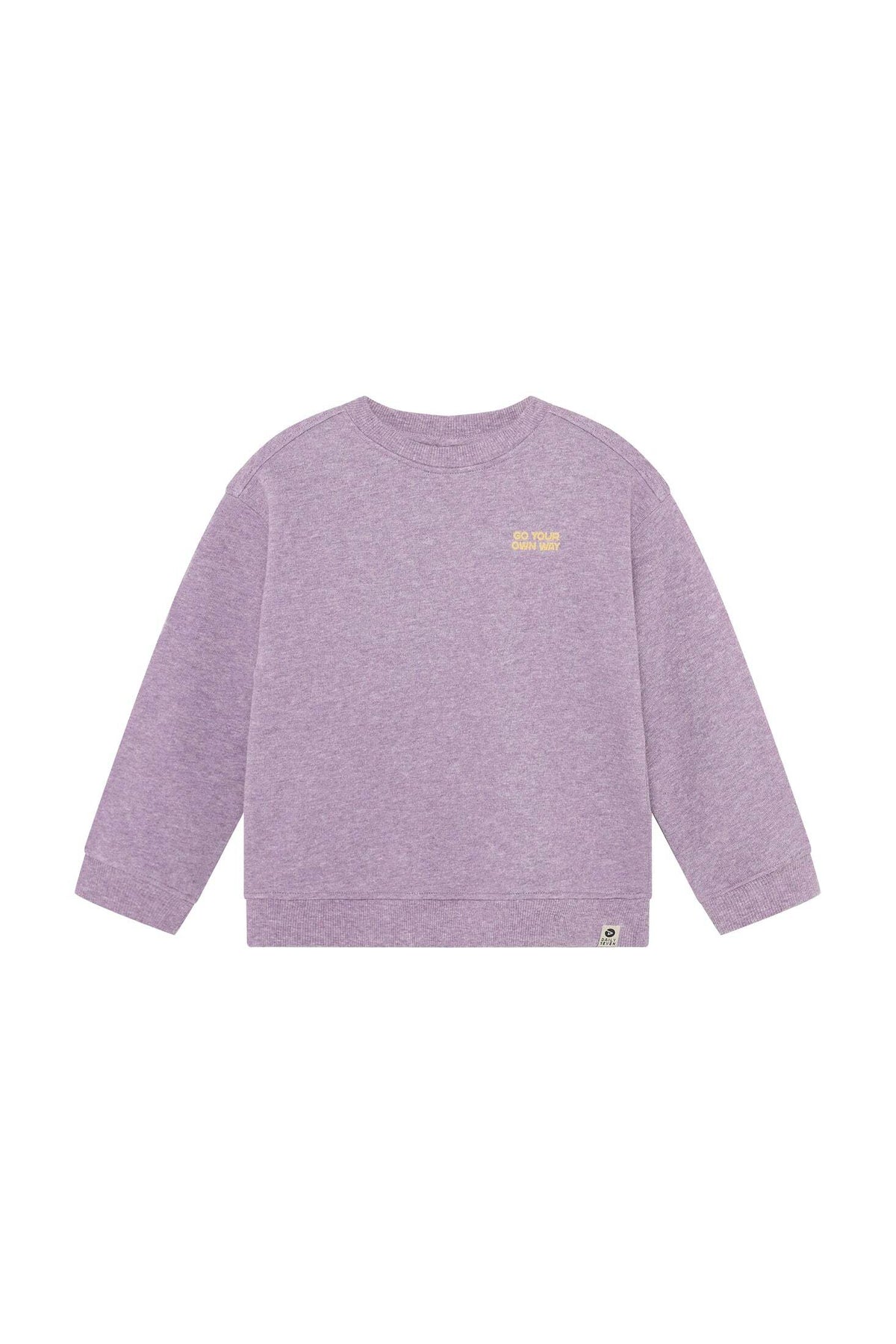 Daily7 Oversized Sweater Backprint Purple melange