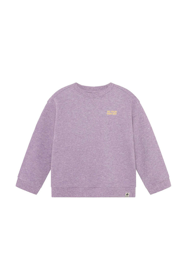 Daily7 Oversized Sweater Backprint Purple melange