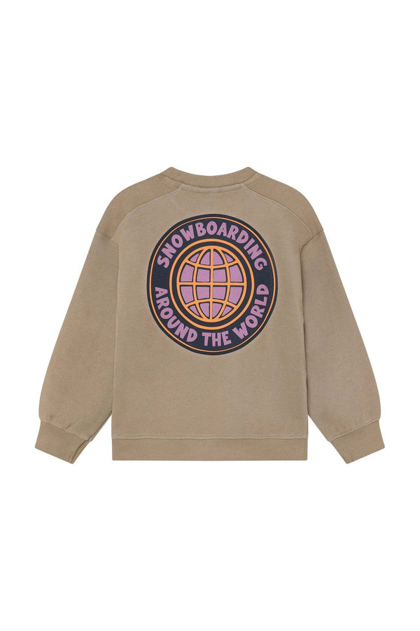 Daily7 Oversized Sweater Backprint Plaza taupe