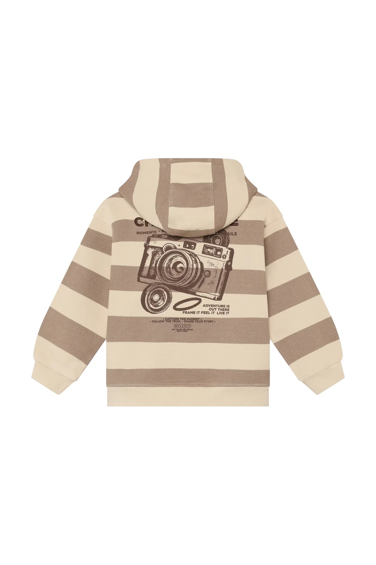 Daily7 Oversized Hoodie Backprint Plaza taupe