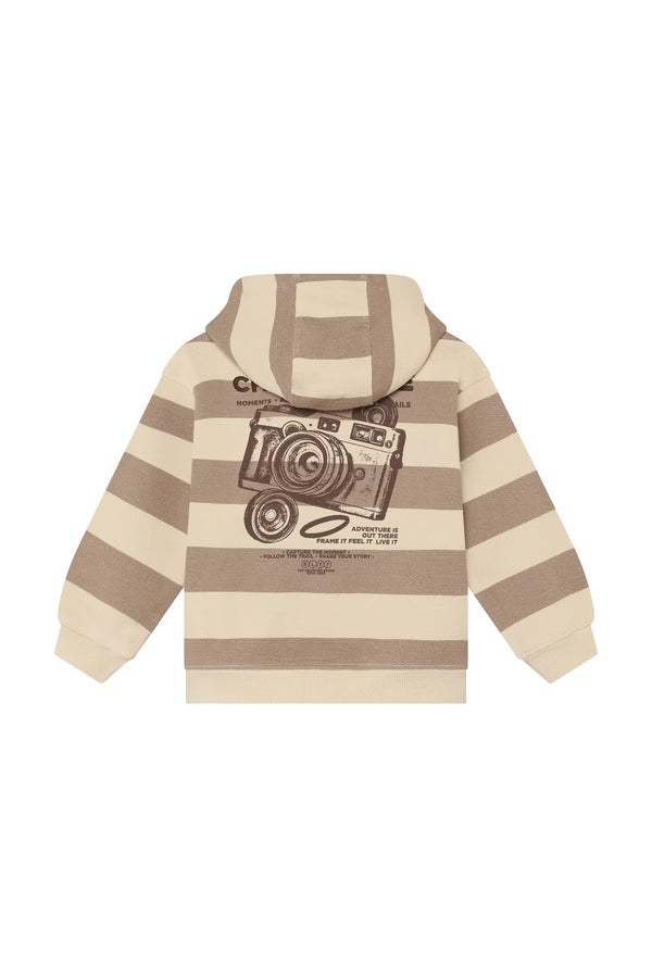 Daily7 Oversized Hoodie Backprint Plaza taupe