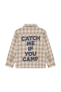 Daily7 Shirt Longsleeve Check Plaza taupe