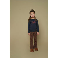 Jubel Flared broek AOP - Queen Of Hearts Bruin
