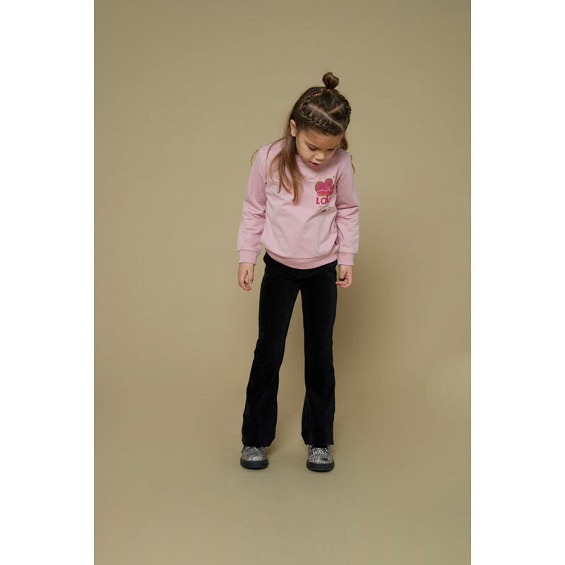 Jubel Flared broek velours rib - Shine Bright Antraciet