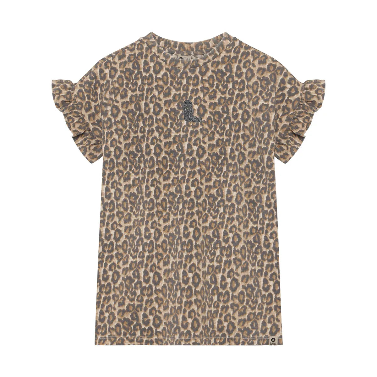 Daily7 T-shirt Dress Allover Print Sandshell