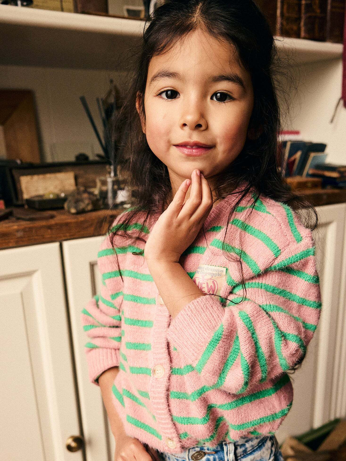 Knitwear Striped Cargdigan