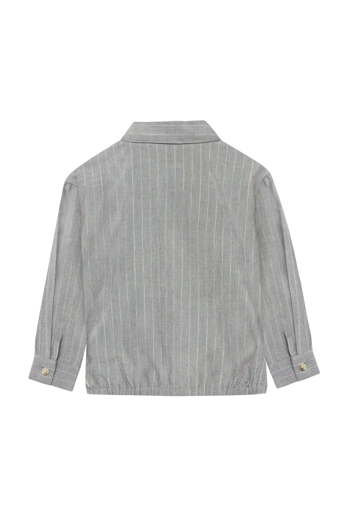 Daily7 Shirt Longsleeve Pinstripe Mid grey melange