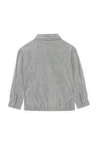 Daily7 Shirt Longsleeve Pinstripe Mid grey melange
