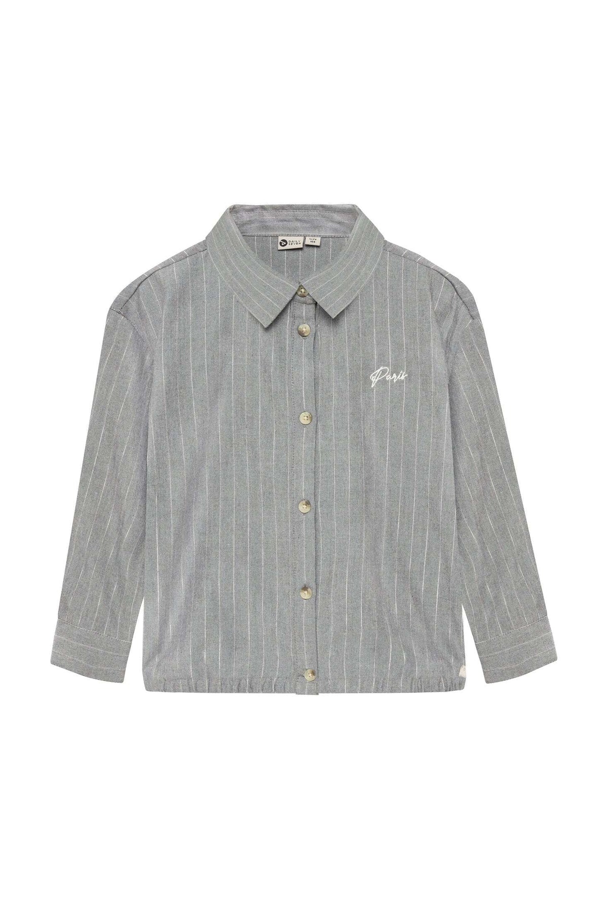 Daily7 Shirt Longsleeve Pinstripe Mid grey melange