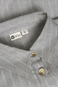 Daily7 Shirt Longsleeve Pinstripe Mid grey melange