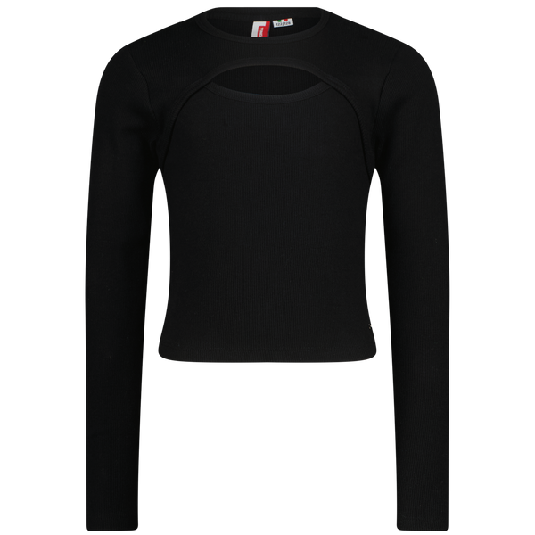 G-basic-rib detail t-shirt
