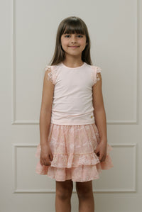 TAMAR leaf-chiffon skirt