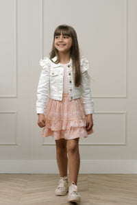TAMAR leaf-chiffon skirt