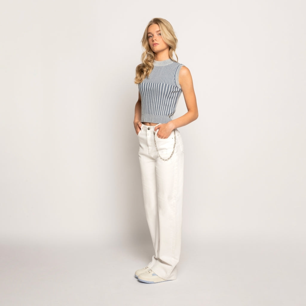Frankie&li Macy Knit Chalk white/ dusty blue