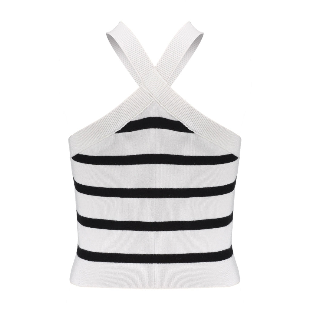 Frankie&li Maud Knit Chalk white/ black stripe