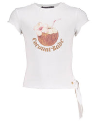 Frankie&li Vraxia Knot T-shirt Milky white