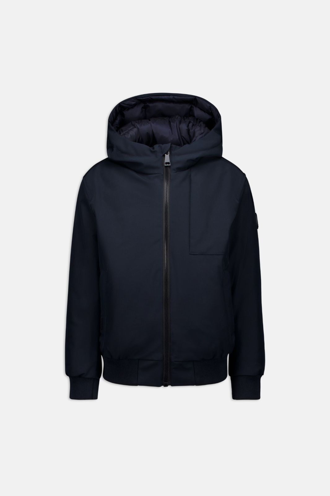 Hooded reversible jacket
