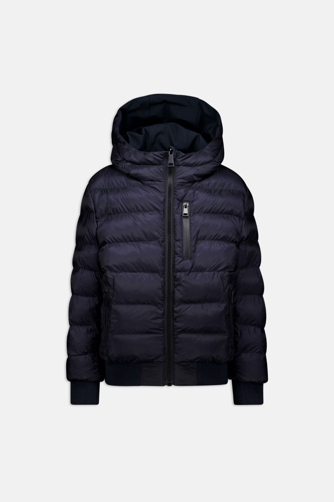 Hooded reversible jacket