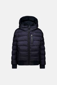 Hooded reversible jacket