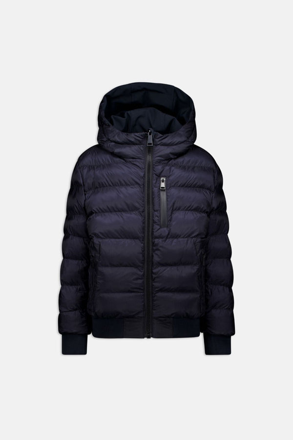 Hooded reversible jacket
