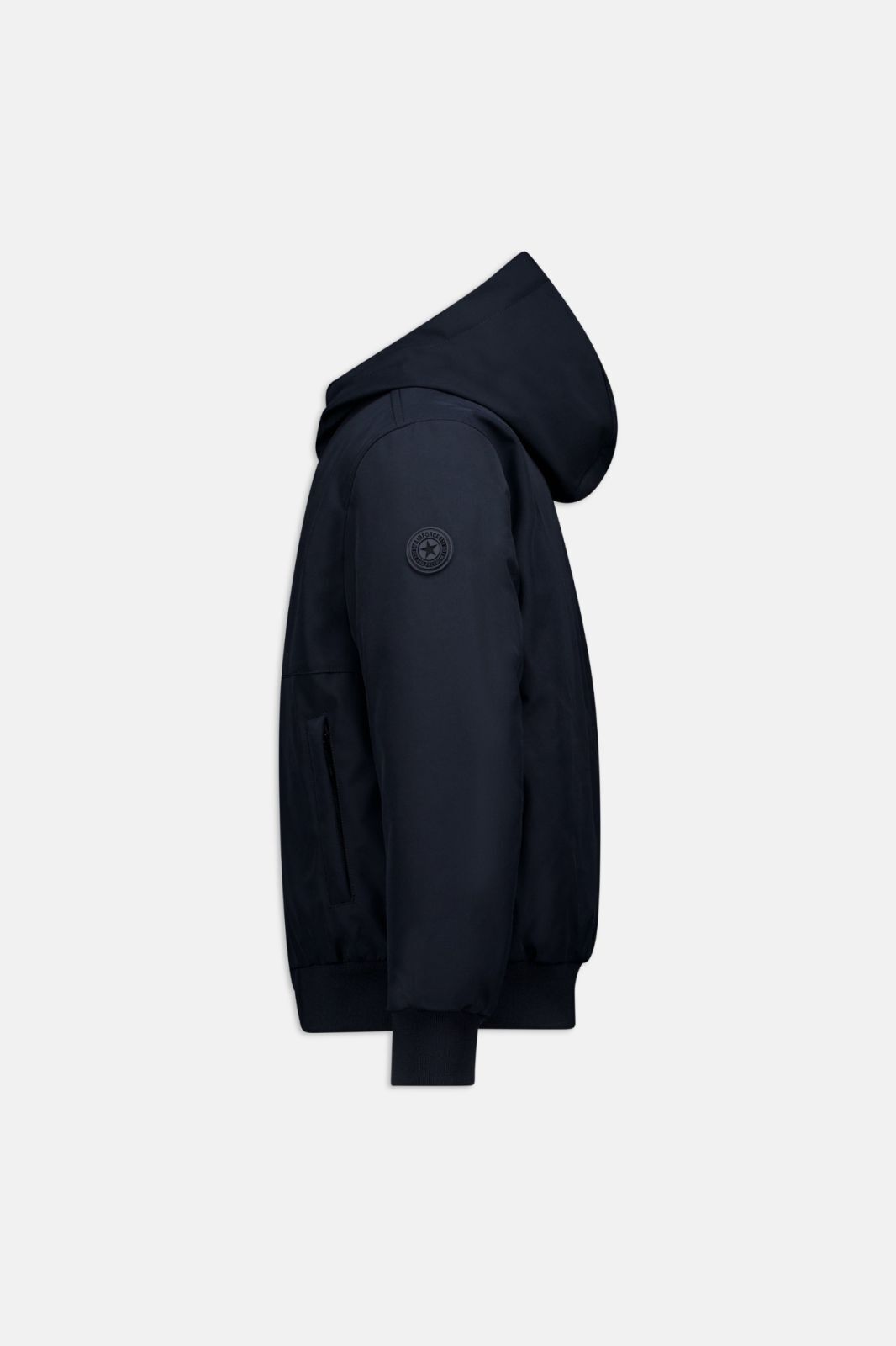 Hooded reversible jacket
