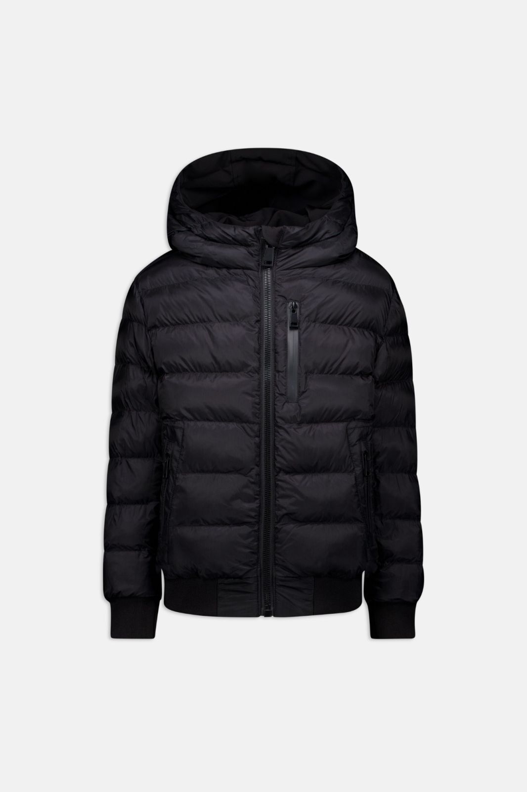 Hooded reversible jacket