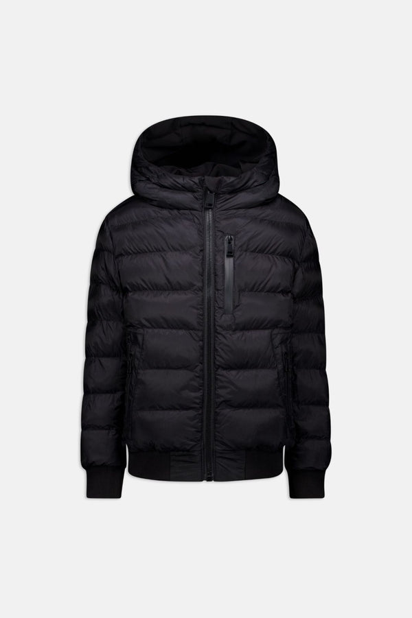 Hooded reversible jacket