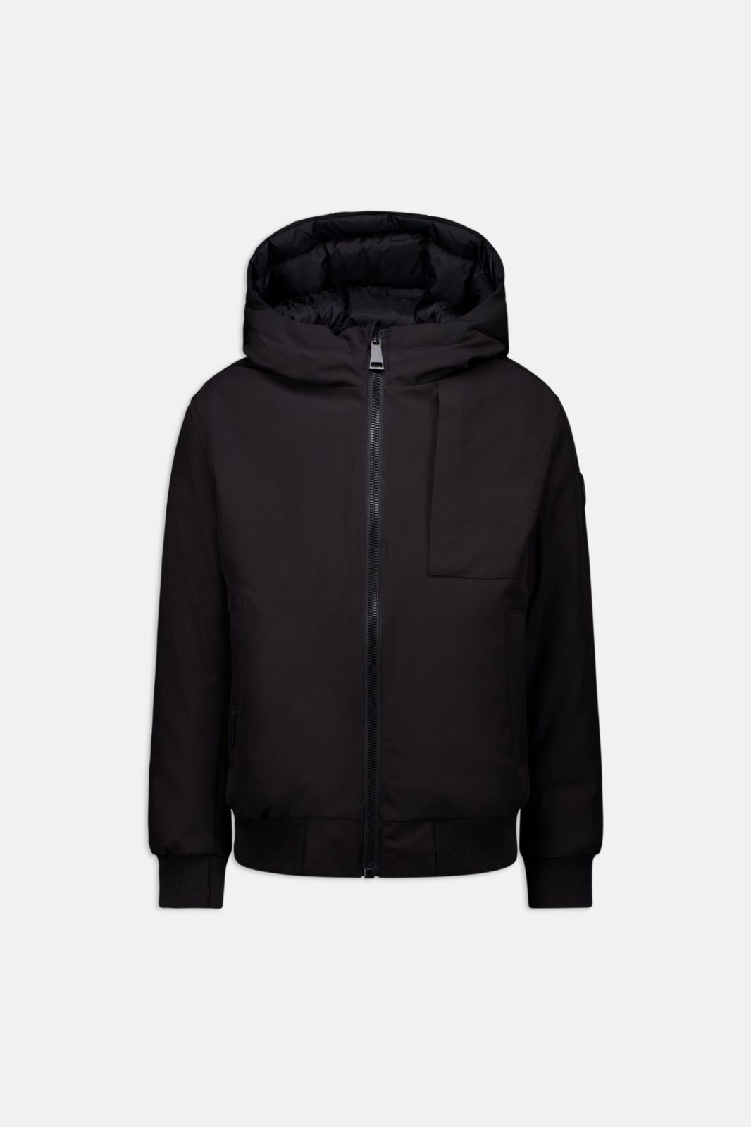 Hooded reversible jacket