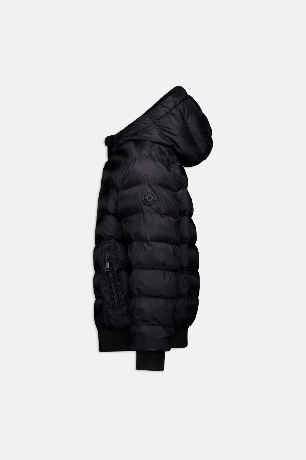 Hooded reversible jacket