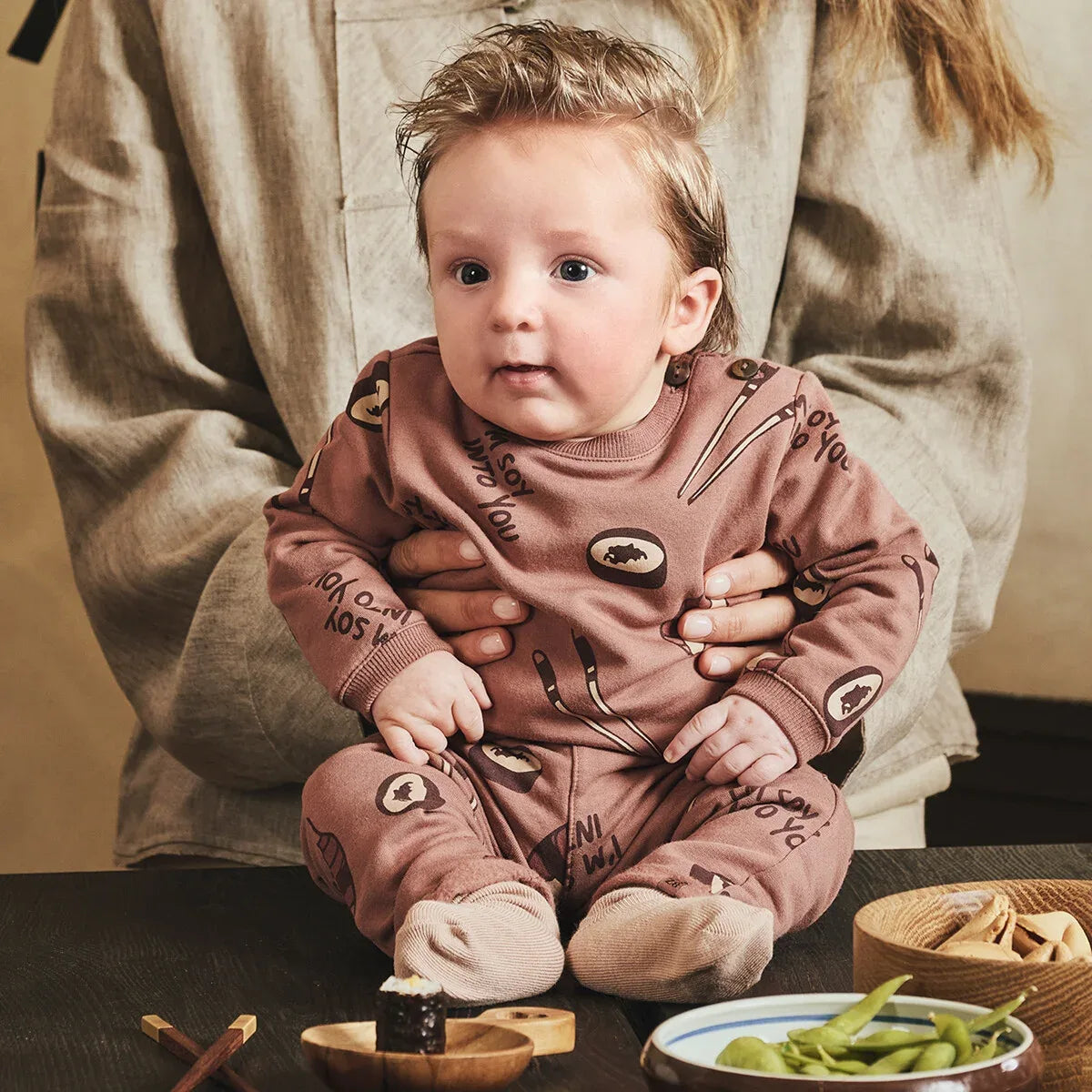 Z8 Fons jogging broekje Amber brown/aop