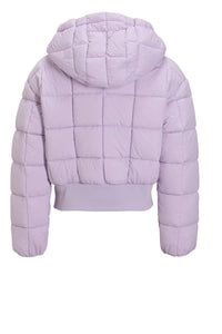 Archive grid puffer jacket